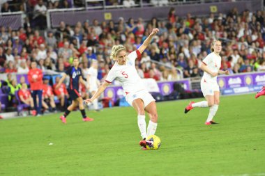 5 Mart 2020 'de Orlando Florida' daki Exploria Stadyumu 'nda düzenlenen 2020 SheBelieves Kupası' nda ABD ile İngiltere maçı. Fotoğraf: Marty Jean-Louis