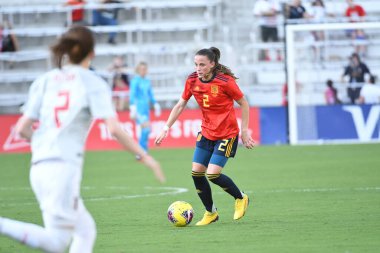 İspanya - Japonya maçı, 5 Mart 2020 tarihinde Orlando Florida 'daki Exploria Stadyumu' nda düzenlenen 2020 SheBelieves Kupası 'nda yapıldı. Fotoğraf: Marty Jean-Louis