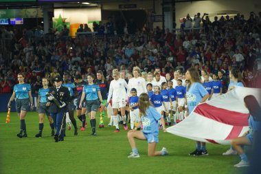 5 Mart 2020 'de Orlando Florida' daki Exploria Stadyumu 'nda düzenlenen 2020 SheBelieves Kupası' nda ABD ile İngiltere maçı. Fotoğraf: Marty Jean-Louis