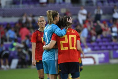 İspanya - Japonya maçı, 5 Mart 2020 tarihinde Orlando Florida 'daki Exploria Stadyumu' nda düzenlenen 2020 SheBelieves Kupası 'nda yapıldı. Fotoğraf: Marty Jean-Louis