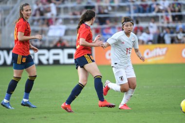 İspanya - Japonya maçı, 5 Mart 2020 tarihinde Orlando Florida 'daki Exploria Stadyumu' nda düzenlenen 2020 SheBelieves Kupası 'nda yapıldı. Fotoğraf: Marty Jean-Louis