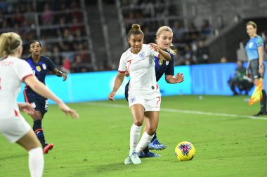 5 Mart 2020 'de Orlando Florida' daki Exploria Stadyumu 'nda düzenlenen 2020 SheBelieves Kupası' nda ABD ile İngiltere maçı. Fotoğraf: Marty Jean-Louis
