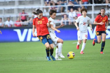 İspanya - Japonya maçı, 5 Mart 2020 tarihinde Orlando Florida 'daki Exploria Stadyumu' nda düzenlenen 2020 SheBelieves Kupası 'nda yapıldı. Fotoğraf: Marty Jean-Louis