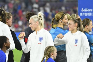 5 Mart 2020 'de Orlando Florida' daki Exploria Stadyumu 'nda düzenlenen 2020 SheBelieves Kupası' nda ABD ile İngiltere maçı. Fotoğraf: Marty Jean-Louis