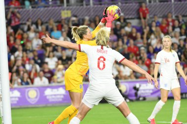 5 Mart 2020 'de Orlando Florida' daki Exploria Stadyumu 'nda düzenlenen 2020 SheBelieves Kupası' nda ABD ile İngiltere maçı. Fotoğraf: Marty Jean-Louis