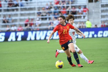 İspanya - Japonya maçı, 5 Mart 2020 tarihinde Orlando Florida 'daki Exploria Stadyumu' nda düzenlenen 2020 SheBelieves Kupası 'nda yapıldı. Fotoğraf: Marty Jean-Louis