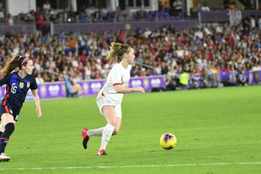 5 Mart 2020 'de Orlando Florida' daki Exploria Stadyumu 'nda düzenlenen 2020 SheBelieves Kupası' nda ABD ile İngiltere maçı. Fotoğraf: Marty Jean-Louis