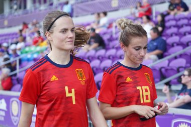 İspanya - Japonya maçı, 5 Mart 2020 tarihinde Orlando Florida 'daki Exploria Stadyumu' nda düzenlenen 2020 SheBelieves Kupası 'nda yapıldı. Fotoğraf: Marty Jean-Louis