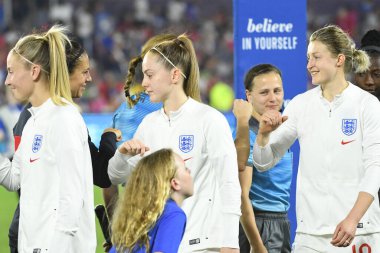 5 Mart 2020 'de Orlando Florida' daki Exploria Stadyumu 'nda düzenlenen 2020 SheBelieves Kupası' nda ABD ile İngiltere maçı. Fotoğraf: Marty Jean-Louis