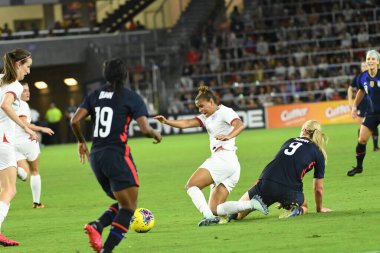 5 Mart 2020 'de Orlando Florida' daki Exploria Stadyumu 'nda düzenlenen 2020 SheBelieves Kupası' nda ABD ile İngiltere maçı. Fotoğraf: Marty Jean-Louis