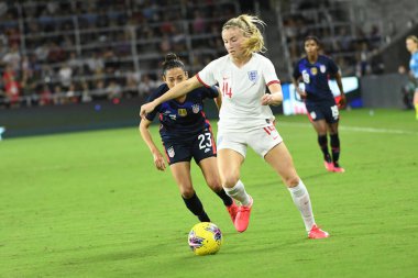 5 Mart 2020 'de Orlando Florida' daki Exploria Stadyumu 'nda düzenlenen 2020 SheBelieves Kupası' nda ABD ile İngiltere maçı. Fotoğraf: Marty Jean-Louis
