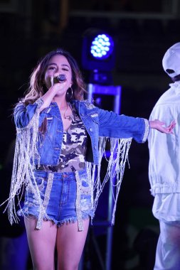 Şarkıcı Ally Brooke Maç Sonrası Konseri Pepsi tarafından 29 Şubat 2020 tarihinde Orlando Florida 'da Exploria Stadyumu' nda sunuldu. Fotoğraf: Marty Jean-Louis