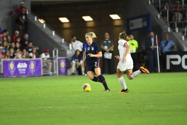 5 Mart 2020 'de Orlando Florida' daki Exploria Stadyumu 'nda düzenlenen 2020 SheBelieves Kupası' nda ABD ile İngiltere maçı. Fotoğraf: Marty Jean-Louis