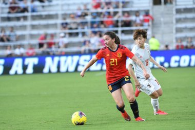 İspanya - Japonya maçı, 5 Mart 2020 tarihinde Orlando Florida 'daki Exploria Stadyumu' nda düzenlenen 2020 SheBelieves Kupası 'nda yapıldı. Fotoğraf: Marty Jean-Louis