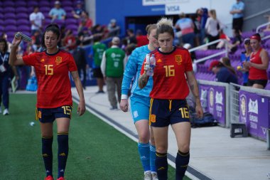 İspanya - Japonya maçı, 5 Mart 2020 tarihinde Orlando Florida 'daki Exploria Stadyumu' nda düzenlenen 2020 SheBelieves Kupası 'nda yapıldı. Fotoğraf: Marty Jean-Louis