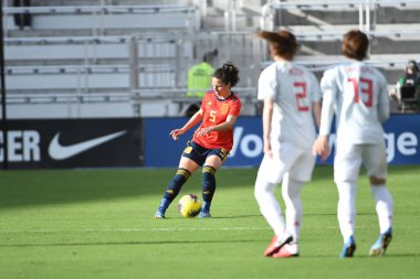 İspanya - Japonya maçı, 5 Mart 2020 tarihinde Orlando Florida 'daki Exploria Stadyumu' nda düzenlenen 2020 SheBelieves Kupası 'nda yapıldı. Fotoğraf: Marty Jean-Louis