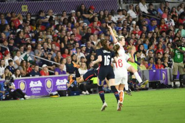 5 Mart 2020 'de Orlando Florida' daki Exploria Stadyumu 'nda düzenlenen 2020 SheBelieves Kupası' nda ABD ile İngiltere maçı. Fotoğraf: Marty Jean-Louis