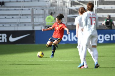 İspanya - Japonya maçı, 5 Mart 2020 tarihinde Orlando Florida 'daki Exploria Stadyumu' nda düzenlenen 2020 SheBelieves Kupası 'nda yapıldı. Fotoğraf: Marty Jean-Louis