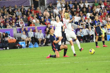 5 Mart 2020 'de Orlando Florida' daki Exploria Stadyumu 'nda düzenlenen 2020 SheBelieves Kupası' nda ABD ile İngiltere maçı. Fotoğraf: Marty Jean-Louis