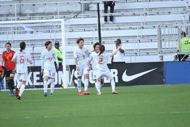 İspanya - Japonya maçı, 5 Mart 2020 tarihinde Orlando Florida 'daki Exploria Stadyumu' nda düzenlenen 2020 SheBelieves Kupası 'nda yapıldı. Fotoğraf: Marty Jean-Louis