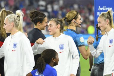 5 Mart 2020 'de Orlando Florida' daki Exploria Stadyumu 'nda düzenlenen 2020 SheBelieves Kupası' nda ABD ile İngiltere maçı. Fotoğraf: Marty Jean-Louis