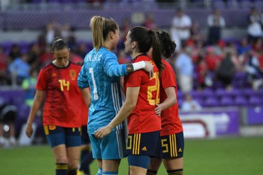 İspanya - Japonya maçı, 5 Mart 2020 tarihinde Orlando Florida 'daki Exploria Stadyumu' nda düzenlenen 2020 SheBelieves Kupası 'nda yapıldı. Fotoğraf: Marty Jean-Louis