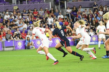 5 Mart 2020 'de Orlando Florida' daki Exploria Stadyumu 'nda düzenlenen 2020 SheBelieves Kupası' nda ABD ile İngiltere maçı. Fotoğraf: Marty Jean-Louis