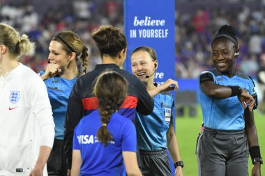 5 Mart 2020 'de Orlando Florida' daki Exploria Stadyumu 'nda düzenlenen 2020 SheBelieves Kupası' nda ABD ile İngiltere maçı. Fotoğraf: Marty Jean-Louis