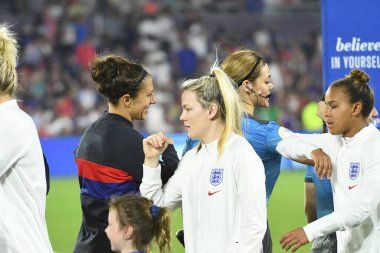 5 Mart 2020 'de Orlando Florida' daki Exploria Stadyumu 'nda düzenlenen 2020 SheBelieves Kupası' nda ABD ile İngiltere maçı. Fotoğraf: Marty Jean-Louis