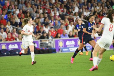 5 Mart 2020 'de Orlando Florida' daki Exploria Stadyumu 'nda düzenlenen 2020 SheBelieves Kupası' nda ABD ile İngiltere maçı. Fotoğraf: Marty Jean-Louis