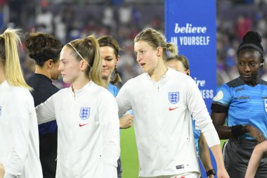 5 Mart 2020 'de Orlando Florida' daki Exploria Stadyumu 'nda düzenlenen 2020 SheBelieves Kupası' nda ABD ile İngiltere maçı. Fotoğraf: Marty Jean-Louis