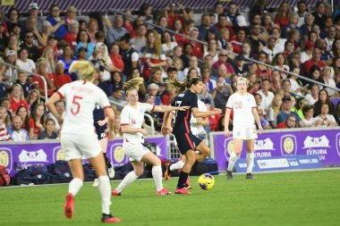 5 Mart 2020 'de Orlando Florida' daki Exploria Stadyumu 'nda düzenlenen 2020 SheBelieves Kupası' nda ABD ile İngiltere maçı. Fotoğraf: Marty Jean-Louis