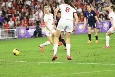 5 Mart 2020 'de Orlando Florida' daki Exploria Stadyumu 'nda düzenlenen 2020 SheBelieves Kupası' nda ABD ile İngiltere maçı. Fotoğraf: Marty Jean-Louis