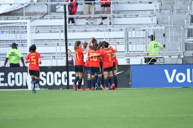 İspanya - Japonya maçı, 5 Mart 2020 tarihinde Orlando Florida 'daki Exploria Stadyumu' nda düzenlenen 2020 SheBelieves Kupası 'nda yapıldı. Fotoğraf: Marty Jean-Louis