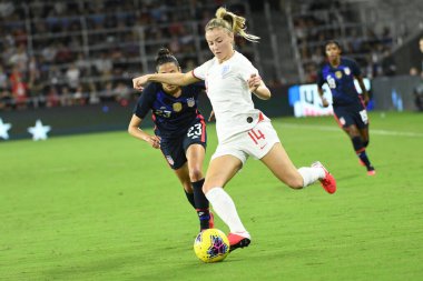 5 Mart 2020 'de Orlando Florida' daki Exploria Stadyumu 'nda düzenlenen 2020 SheBelieves Kupası' nda ABD ile İngiltere maçı. Fotoğraf: Marty Jean-Louis