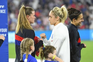 5 Mart 2020 'de Orlando Florida' daki Exploria Stadyumu 'nda düzenlenen 2020 SheBelieves Kupası' nda ABD ile İngiltere maçı. Fotoğraf: Marty Jean-Louis