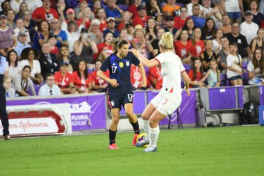 5 Mart 2020 'de Orlando Florida' daki Exploria Stadyumu 'nda düzenlenen 2020 SheBelieves Kupası' nda ABD ile İngiltere maçı. Fotoğraf: Marty Jean-Louis