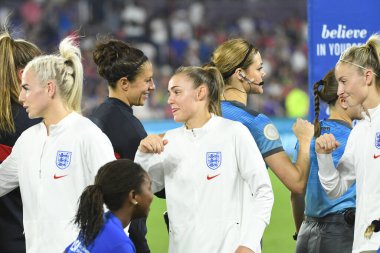 5 Mart 2020 'de Orlando Florida' daki Exploria Stadyumu 'nda düzenlenen 2020 SheBelieves Kupası' nda ABD ile İngiltere maçı. Fotoğraf: Marty Jean-Louis