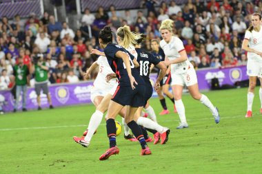 5 Mart 2020 'de Orlando Florida' daki Exploria Stadyumu 'nda düzenlenen 2020 SheBelieves Kupası' nda ABD ile İngiltere maçı. Fotoğraf: Marty Jean-Louis