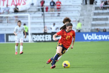 İspanya - Japonya maçı, 5 Mart 2020 tarihinde Orlando Florida 'daki Exploria Stadyumu' nda düzenlenen 2020 SheBelieves Kupası 'nda yapıldı. Fotoğraf: Marty Jean-Louis