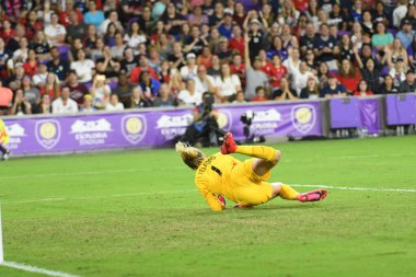 5 Mart 2020 'de Orlando Florida' daki Exploria Stadyumu 'nda düzenlenen 2020 SheBelieves Kupası' nda ABD ile İngiltere maçı. Fotoğraf: Marty Jean-Louis