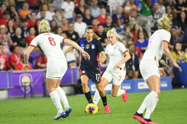 5 Mart 2020 'de Orlando Florida' daki Exploria Stadyumu 'nda düzenlenen 2020 SheBelieves Kupası' nda ABD ile İngiltere maçı. Fotoğraf: Marty Jean-Louis