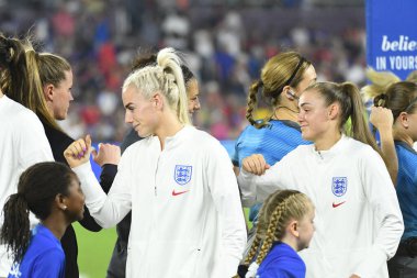 5 Mart 2020 'de Orlando Florida' daki Exploria Stadyumu 'nda düzenlenen 2020 SheBelieves Kupası' nda ABD ile İngiltere maçı. Fotoğraf: Marty Jean-Louis