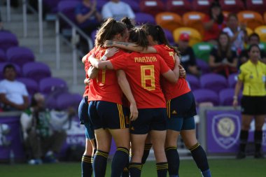 İspanya - Japonya maçı, 5 Mart 2020 tarihinde Orlando Florida 'daki Exploria Stadyumu' nda düzenlenen 2020 SheBelieves Kupası 'nda yapıldı. Fotoğraf: Marty Jean-Louis
