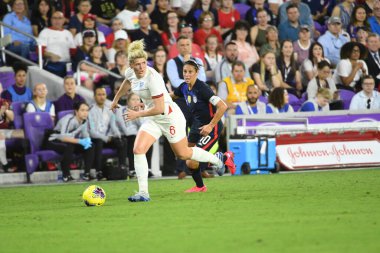 5 Mart 2020 'de Orlando Florida' daki Exploria Stadyumu 'nda düzenlenen 2020 SheBelieves Kupası' nda ABD ile İngiltere maçı. Fotoğraf: Marty Jean-Louis
