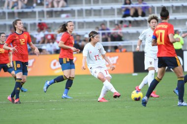 İspanya - Japonya maçı, 5 Mart 2020 tarihinde Orlando Florida 'daki Exploria Stadyumu' nda düzenlenen 2020 SheBelieves Kupası 'nda yapıldı. Fotoğraf: Marty Jean-Louis