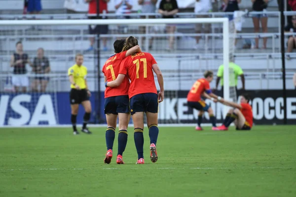 Spain Japan Match Durante Shebelieves Cup 2020 All Exploria Stadium — Foto Stock