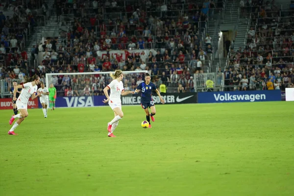 Usa Angleterre Match Lors Shebelieves Cup 2020 Stade Exploria Orlando — Photo