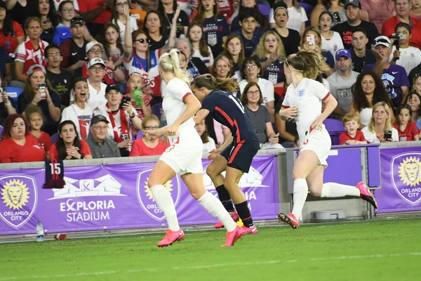 Usa England Match 2020 Shebelieves Cup Exploria Stadium Orlando Florida — Stock Photo, Image