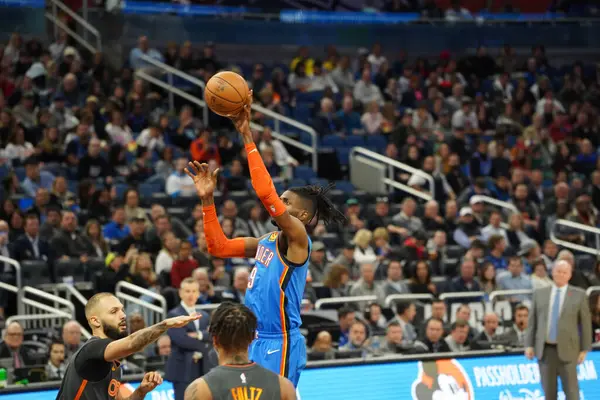 Orlando Magic Hospeda Oklahoma Thunder Amway Center Orlando Florida Quarta — Fotografia de Stock